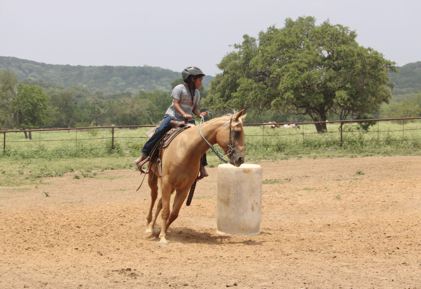 Barrel racing camp in Bandera, TX